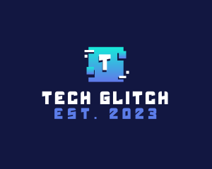 Glitch Pixel Software logo design