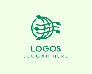 Planet - Globe Organic Sustainability logo design