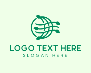 Vine - Globe Organic Sustainability logo design