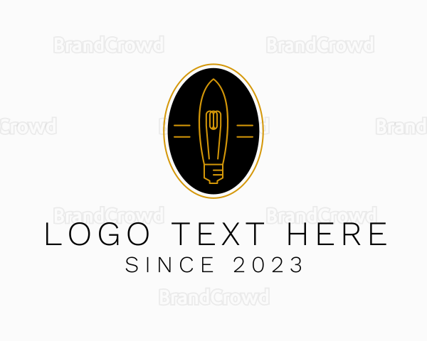 Light Bulb Badge Logo