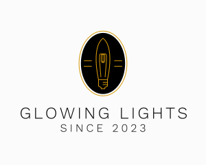 Light Bulb Badge logo design