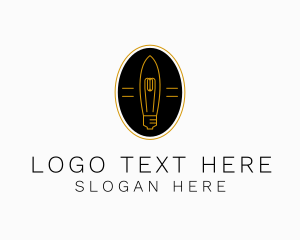 Light Bulb Badge Logo