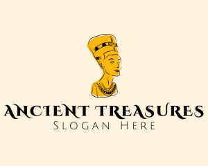 Ancient Nefertiti Artifact logo design