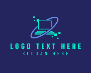 Orbit - Digital Tech Laptop logo design