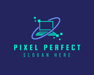 Digital Tech Laptop logo design