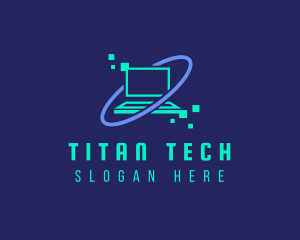 Digital Tech Laptop logo design