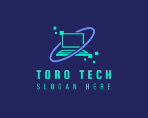 Digital Tech Laptop logo design