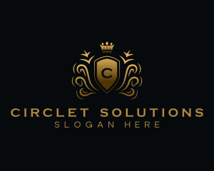 Fancy Royalty Shield logo design