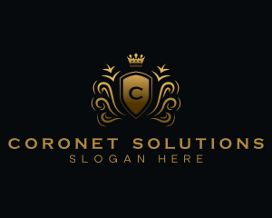 Fancy Royalty Shield logo design