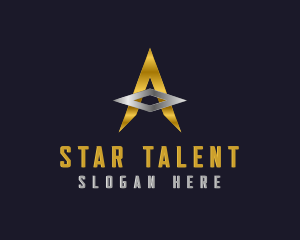 Talent - Star Entertainment Agency Letter A logo design
