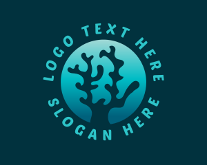 Underwater - Ocean Coral Reef logo design