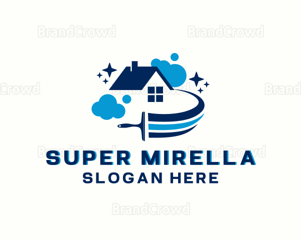 Residential Cleaning Wiper Logo