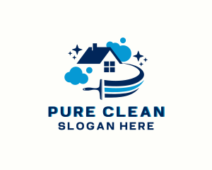 Residential Cleaning Wiper logo design