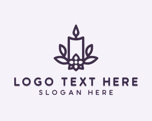 Aromatherapy - Floral Scented Candle logo design