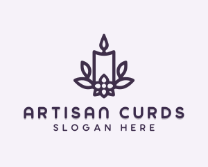 Floral Scented Candle logo design