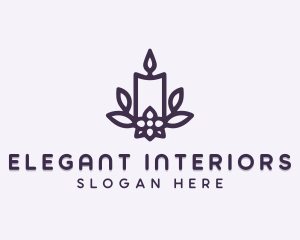 Floral Scented Candle logo design