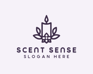 Floral Scented Candle logo design