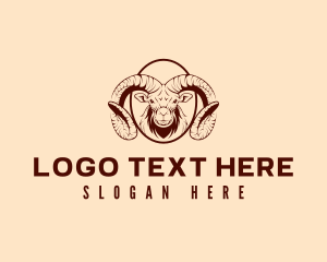 Goat - Wild Goat Ram logo design