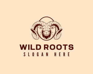 Wild Goat Ram logo design