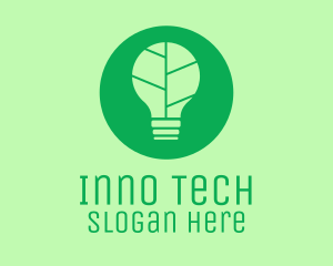 Innovative - Green Eco Light Bulb logo design