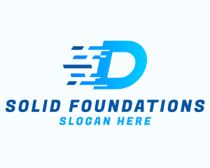 Digital Tech Letter D Logo