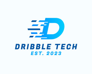 Digital Tech Letter D logo design