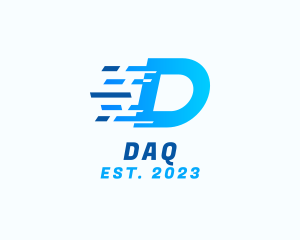Digital Tech Letter D logo design