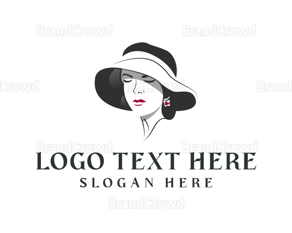 Beautiful Hat Female Logo