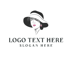 Women - Beautiful Hat Female logo design