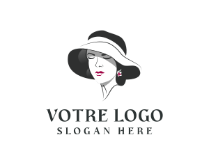 Girl - Beautiful Hat Female logo design