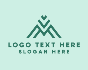 Business - Modern Technology Mountain logo design