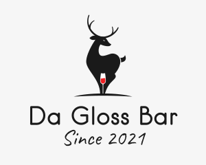 Deer Wine bar logo design