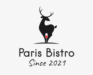 Deer Wine bar logo design