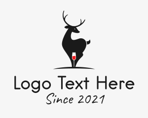 Wine Store - Deer Wine bar logo design