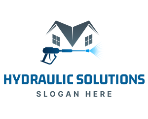Hydraulic - House Water Cleaning logo design