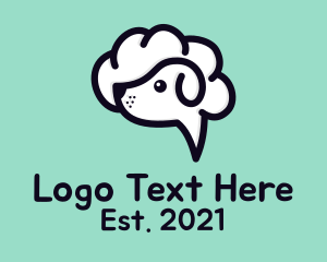 Talk - Dog Cloud Bubble logo design