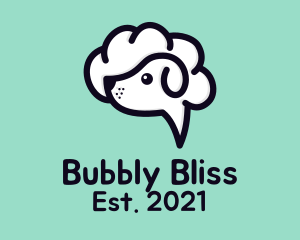 Dog Cloud Bubble logo design