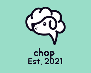 Message - Dog Cloud Bubble logo design