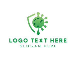 Green Virus Protection logo design