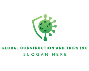 Green Virus Protection logo design