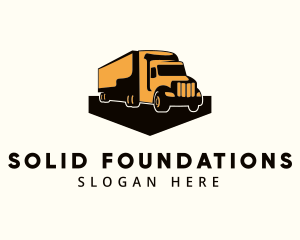Trailer Truck Logistic Logo