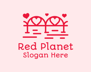 Red Love Bridge  logo design