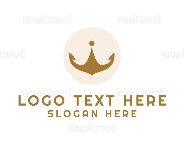 Elegant Golden Crown Logo