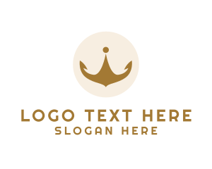 Golden - Elegant Golden Crown logo design