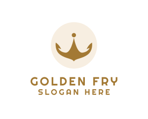 Elegant Golden Crown logo design