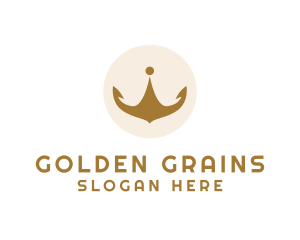 Elegant Golden Crown logo design