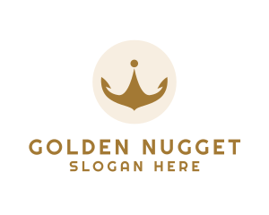 Elegant Golden Crown logo design