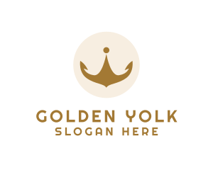 Elegant Golden Crown logo design