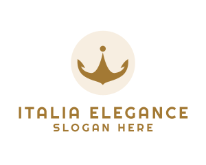 Elegant Golden Crown logo design