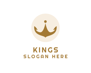 Elegant Golden Crown logo design